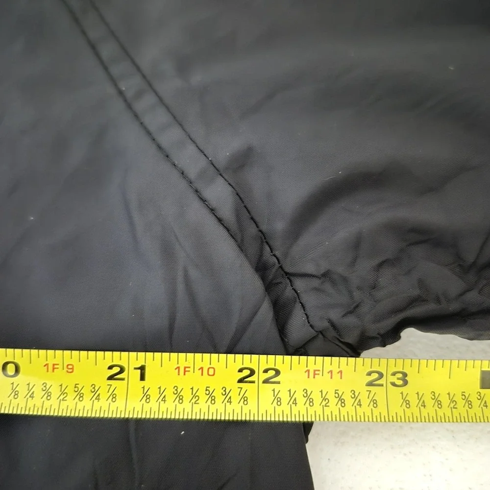 Athletrium Jacket Mens Small Black Nylon Coaches‎ Windbreaker Lined Snap Front